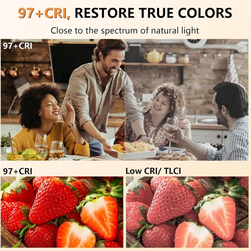 Selfie Light for iPhone -USB-Rechargeable LED Phone Light - Portable Photo Light with 97+ CRI, Up to 6500K Color Temperature Camera Light for Zoom