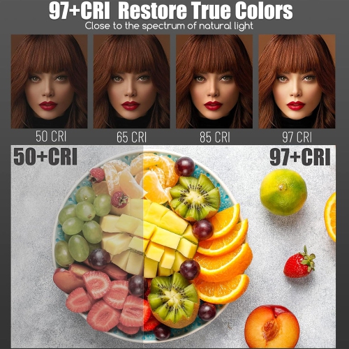 Selfie Light - USB-Rechargeable LED Phone Light - Portable Photo Light with 97+ CRI, Up to 6500K Color Temperature for Selfie, Zoom Conference,