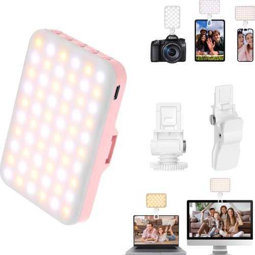 YOULIGHTS  Selfie Light - Led Phone Light USB-Rechargeable - Portable Photo Light \w 97+ Cri, Up to 6500K Color Temperature Camera Light for Zoom