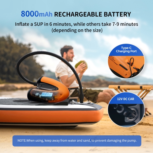 Evo SUP Pump - 20PSI Cordless Rechargeable Air Pump for SUP & KITE