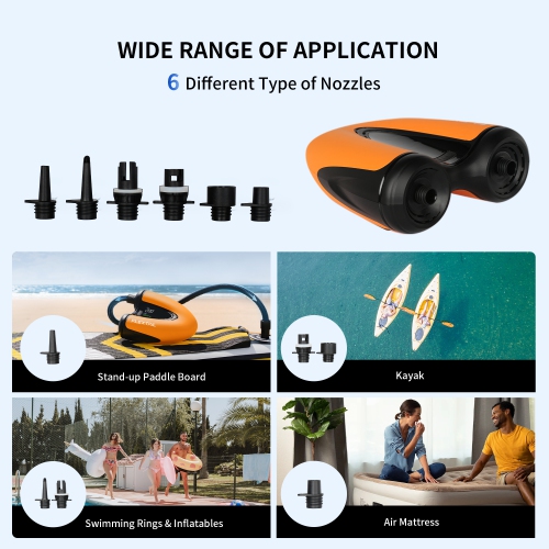 Evo SUP Pump - 20PSI Cordless Rechargeable Air Pump for SUP & KITE