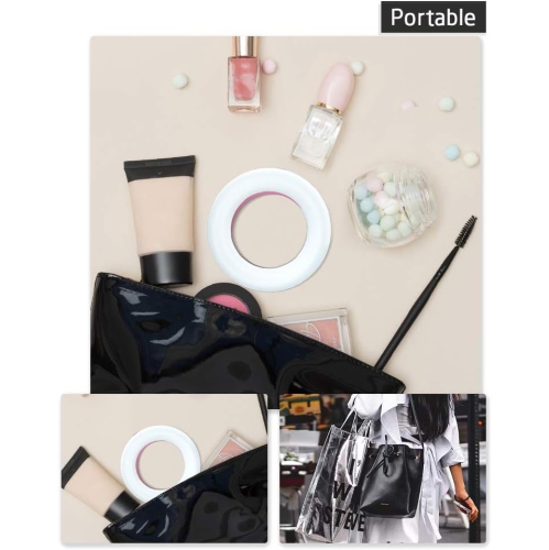 Selfie Ring Light Rechargeable Portable Clip-on Selfie Fill Light with 40 LED for Smart Phone Photography, Camera Video, Girl Makes up