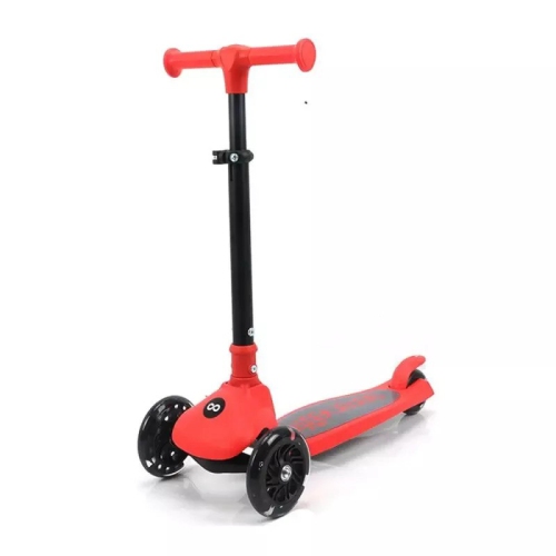 Image 1 de 1.. SereneLife 3 Wheel Foldable Kids Scooter - Foldable Seat, LED Wheel Lights, Adjustable Handlebar, Rear Foot Brake, Lean-to-Steer, Anti-Slip Deck,