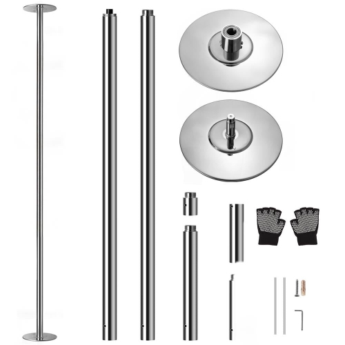 SereneLife Professional Spinning Dance Pole, 45mm Portable Exercise Pole for Fitness – Durable Steel Build, Anti-Rust Finish, Suitable for Home,