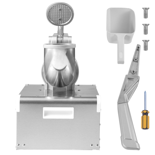 Broyeur à glace VEVOR 661&nbsp;lb, machine à cornets à neige électrique par heure avec 4 lames, machine à glaçons en acier inoxydable avec couvercle,