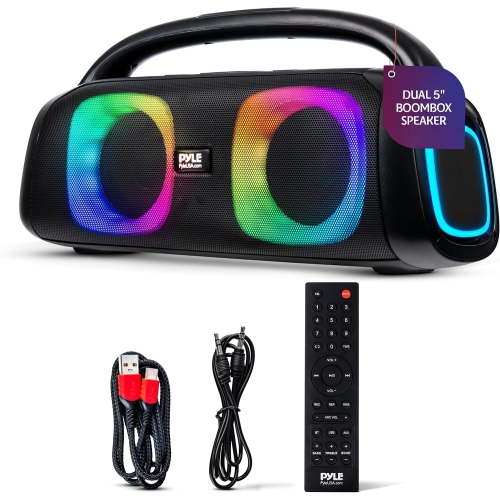 Pyle Audio Soundcore Boom 2 - Boombox Bluetooth Speaker with True Wireless Stereo System - Enjoy Powerful Bass and Clear Treble - Large Bluetooth