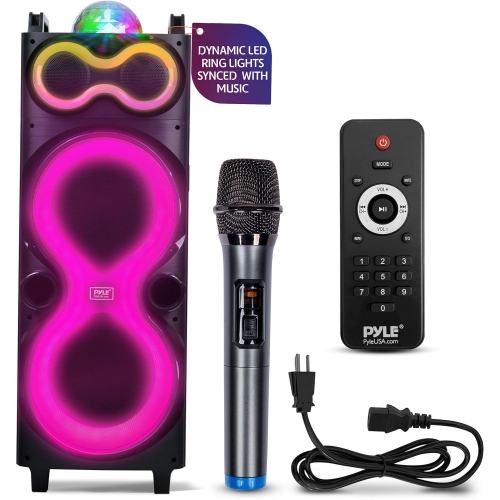 Pyle Audio Large Bluetooth Party Speaker - Big Bluetooth Speaker with True Wireless Stereo System - Enjoy Powerful Bass and Clear Treble - Big