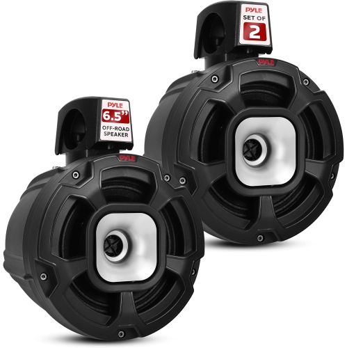6.5’’ Water-Resistant Marine Speakers - UTV Compact PowerSport Vehicle Speaker System - 1300 WATT - 2-Way Full Range Stereo Sound Reproduction, Pyle