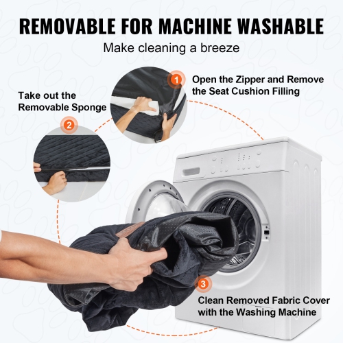 VEVOR Dog Car Seat, Dog Booster Seat for Car with A Storage Pocket, Pet Car Seat with Clip-On Safety Leash, Sponge Filling, Dog Car Bed for Medium &