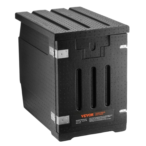 VEVOR 82 Qt Insulated Food Pan Carrier, Hot Box for Catering, LLDPE Food Box Carrier with Double Buckles, Front Loading Food Warmer for Restaurant,