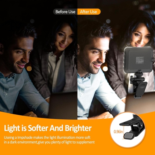 Rechargeable Selfie Light, Clip Fill Light for Phone Laptop Tablet Portable Light for Video Conference Live Streaming Zoom Call Makeup Picture