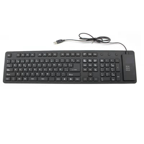 109 silicone waterproof and dustproof computer folding soft keyboard silent keyboard can be rolled up at will, easy to carry