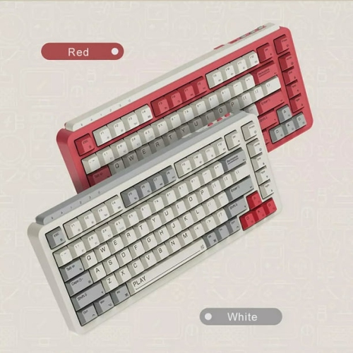 GREEN SCENIC  Mechanical Keyboard Three-Touch 83-Key Z830 Supports Hot-Swap Gaming Desktop Computer-White