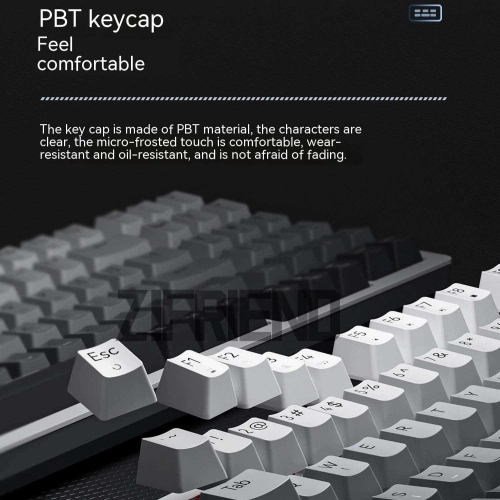 90% keyboard gradient pink side printing two-color PBT keycaps LED backlight wired 99-key gaming mechanical keyboard red axis