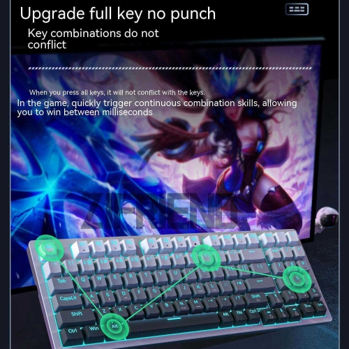 90% keyboard gradient pink side printing two-color PBT keycaps LED backlight wired 99-key gaming mechanical keyboard red axis