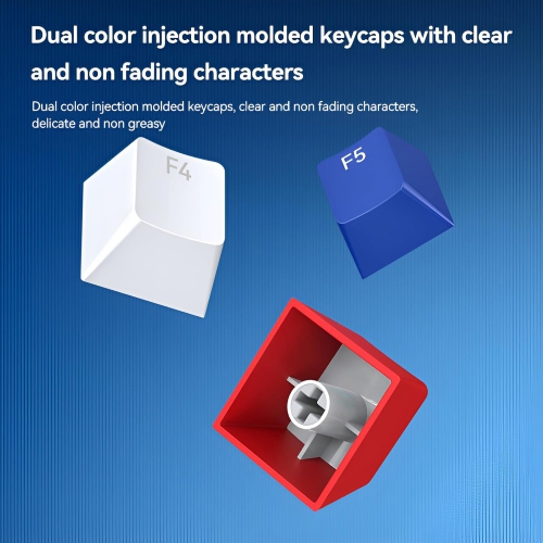 Mechanical keyboard gaming keyboard wireless 96-key hot-swappable Bluetooth keyboard 5.0/2.4G/wired with keycap puller white gray orange( yellow axis)