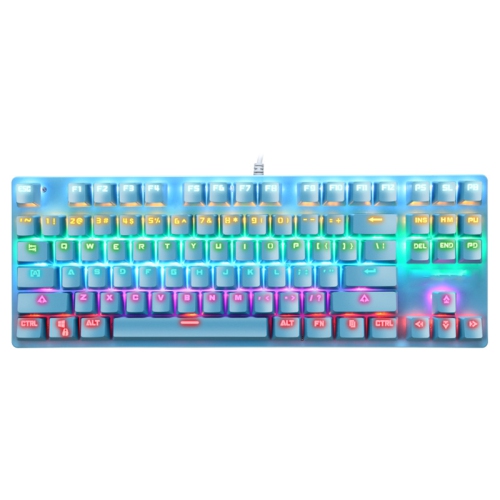 Mechanical keyboard 87 keys wired USB gaming e-sports mechanical keyboard blue axis-blue