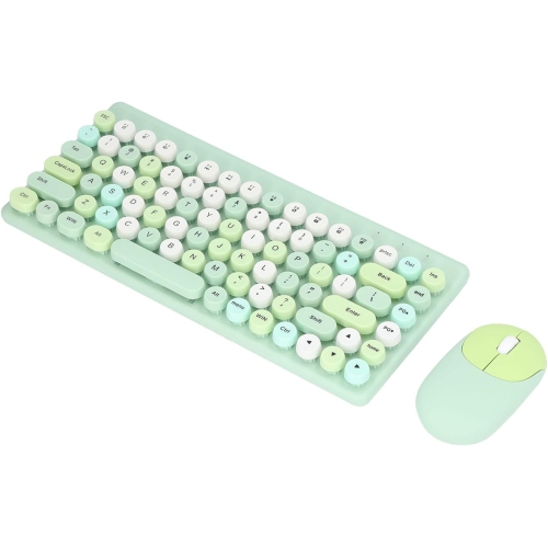 GREEN SCENIC  Wireless USB Keyboard And Mouse Combo, 86-Key Wireless Keyboard And Mouse Set, 2.4G USB Rechargeable Bluetooth Keyboard And Mouse