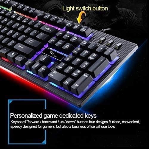 Wired Backlit Computer Keyboard USB Illuminated Suspension - White
