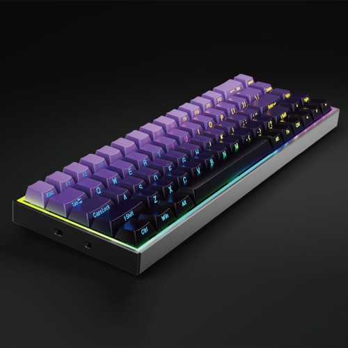 GREEN SCENIC  Mechanical Keyboard 68-Key Axis-Gradient Purple-Rainbow Light-Pbt Keycap-Wired In Blue
