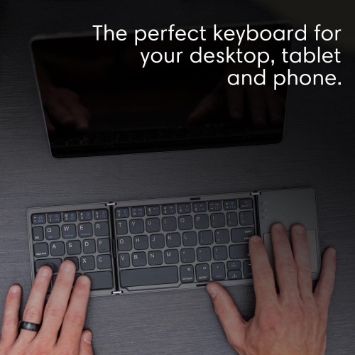 Ultra-thin Pocket Foldable Bluetooth Wireless Keyboard with Touchpad
