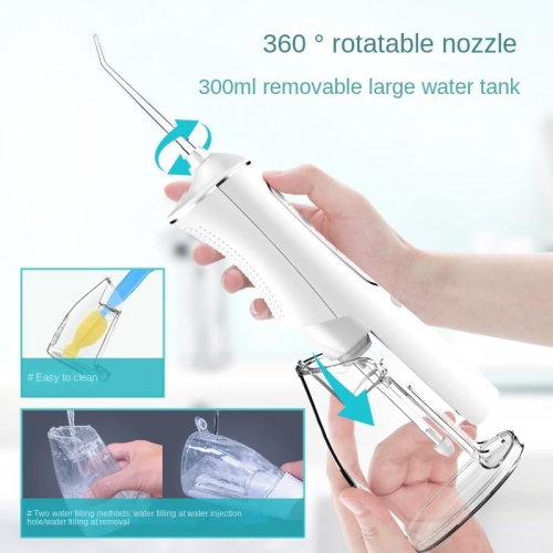 Premium Electric IPX7 Waterproof Oral Flosser with 0.5mm Ultra-fine Water Stream, Adjustable Pressure, 360° Nozzle and Long Battery Life for Deep