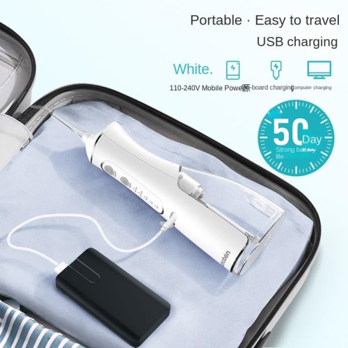 Premium Electric IPX7 Waterproof Oral Flosser with 0.5mm Ultra-fine Water Stream, Adjustable Pressure, 360° Nozzle and Long Battery Life for Deep