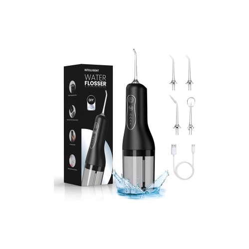 Portable Waterproof Electric Water Flosser Water Rinse Oral Whitening Instrument Oral Cleaning Water Flosser with 3 Modes 4 Nozzles Rechargeable