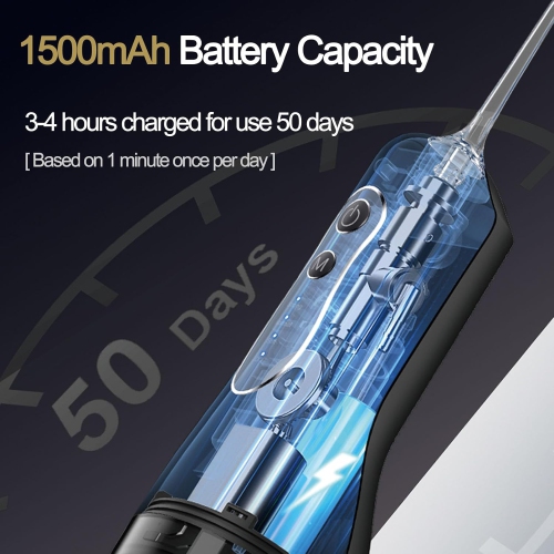 Portable Waterproof Electric Water Flosser Water Rinse Oral Whitening Instrument Oral Cleaning Water Flosser with 3 Modes 4 Nozzles Rechargeable
