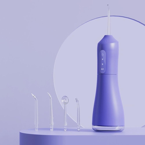 Portable waterproof electric water flosser household oral cleaning water flosser spray teeth cleaning（purple）