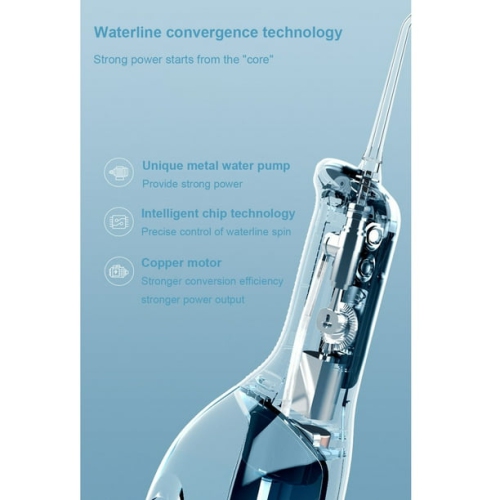 Advanced Electric Water Flosser - Home & Travel Teeth Whitening System with 4 Replacement Nozzles