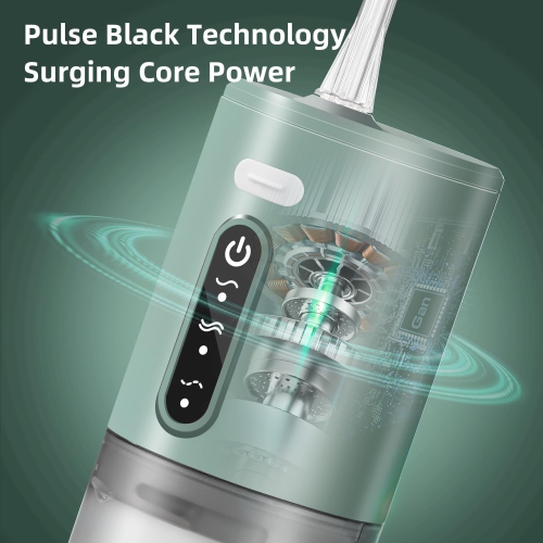 Cordless Teeth Water Flosser, Adult Portable Rechargeable Electric Water Flosser for Home or Travel Use, 3 Modes, 5 Nozzles, IPX7 Waterproof, Teeth