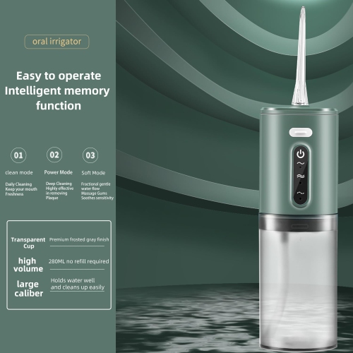 Cordless Teeth Water Flosser, Adult Portable Rechargeable Electric Water Flosser for Home or Travel Use, 3 Modes, 5 Nozzles, IPX7 Waterproof, Teeth