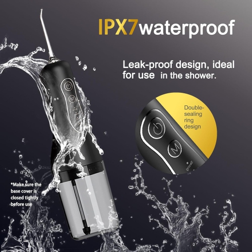 Portable Waterproof Electric Water Flosser Water Rinse Oral Whitening Instrument Oral Cleaning Water Flosser with 3 Modes 4 Nozzles Rechargeable