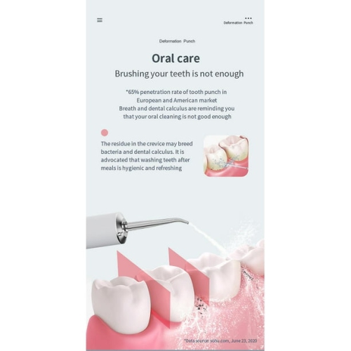 Portable Electric Water Flosser - 3 Modes, 300ML Tank & 4 Nozzles for Home/Travel Oral Care