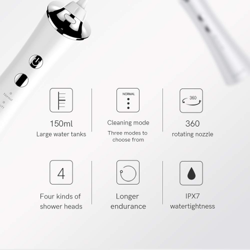Premium Oral Flosser - 50% more effective than floss, large water tank and leak-proof design Oral Flosser