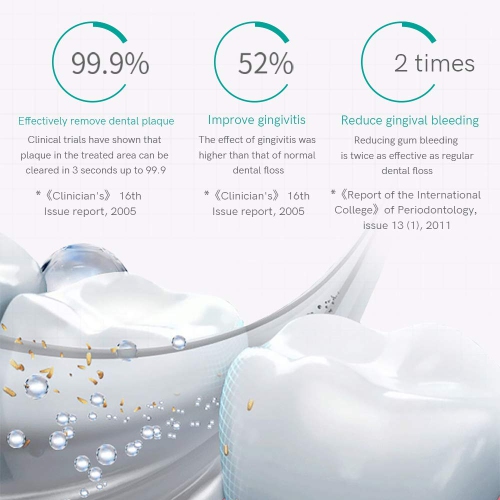 Hydropulseur oral professionnel - 3&nbsp;mois, étanche IPX7 et autonomie de 14 jours pour les broches/implants Flosser oral