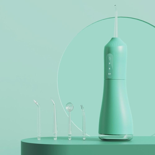 Portable waterproof electric water flosser household oral cleaning water flosser spray teeth cleaning（green）