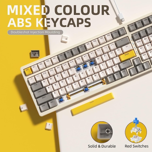 Hot Swap Mechanical Keyboard with Numeric Keypad, Compact USB Wired Keyboard