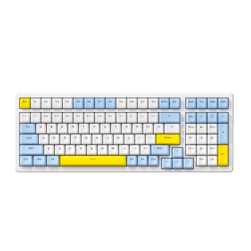 Hot-swappable mechanical keyboard with numeric keypad, compact USB wired keyboard Mechanical keyboard pull lemon green axis