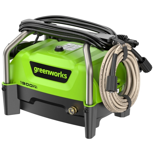GREENWORKS  1900 Psi, 1.2 Gpm. 20Ft High-Pressure Hose, 35Ft Gfci Plug, 25 Degree, Turbo, Soap Applicator