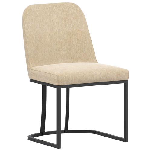 Chaise de salle à manger contemporaine en tissu Dario de !Nspire - Ensemble de 2 - Beige