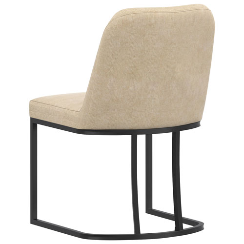 Chaise de salle à manger contemporaine en tissu Dario de !Nspire - Ensemble de 2 - Beige