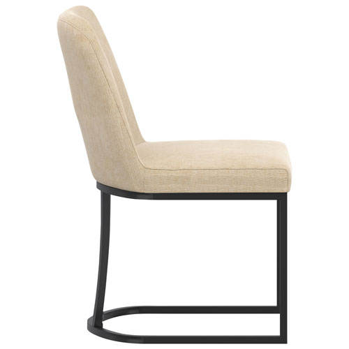 Chaise de salle à manger contemporaine en tissu Dario de !Nspire - Ensemble de 2 - Beige