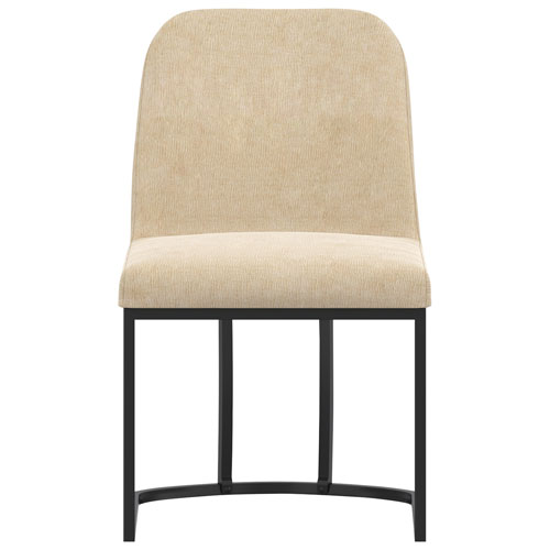 Chaise de salle à manger contemporaine en tissu Dario de !Nspire - Ensemble de 2 - Beige