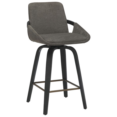 Tabouret de bar contemporain pivotant à hauteur de comptoir Parker de !NSpire - Ensemble de 2 - Anthracite