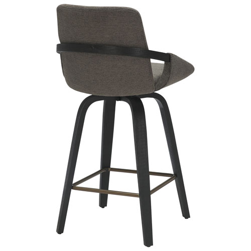 Tabouret de bar contemporain pivotant à hauteur de comptoir Parker de !NSpire - Ensemble de 2 - Anthracite