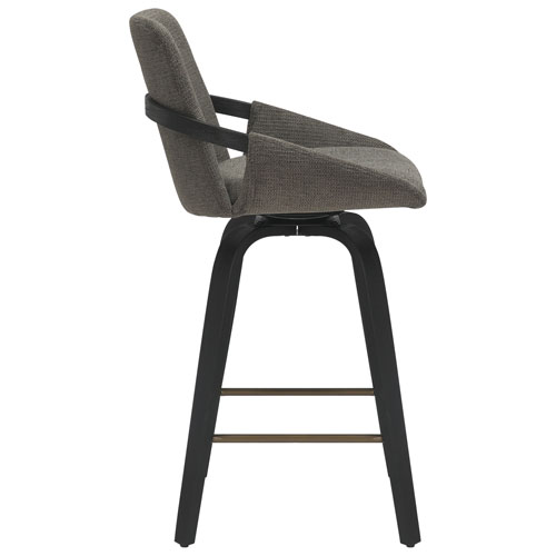 Tabouret de bar contemporain pivotant à hauteur de comptoir Parker de !NSpire - Ensemble de 2 - Anthracite