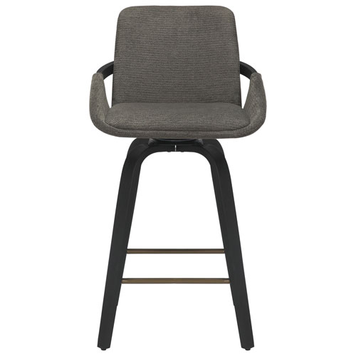 Tabouret de bar contemporain pivotant à hauteur de comptoir Parker de !NSpire - Ensemble de 2 - Anthracite