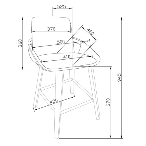 Tabouret de bar contemporain pivotant à hauteur de comptoir Parker de !NSpire - Ensemble de 2 - Anthracite